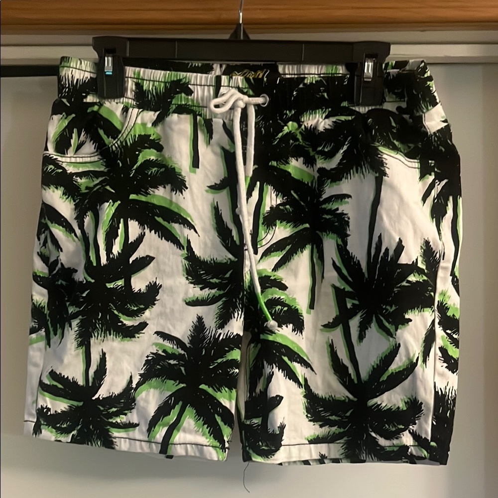 Tropical Palm Print Shorts